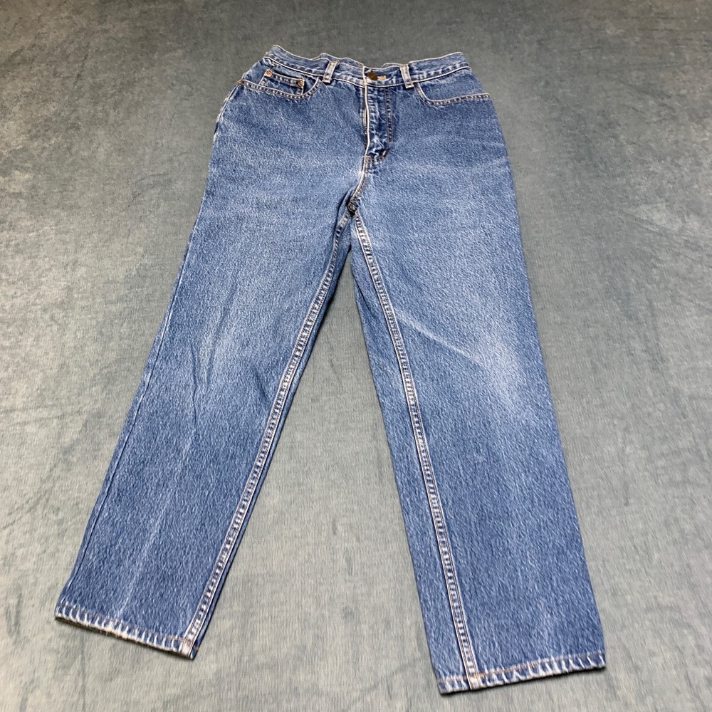Texwood Jeans Womens 28x31 Blue Denim Medium Wash Cropped 5-Pockets Straight